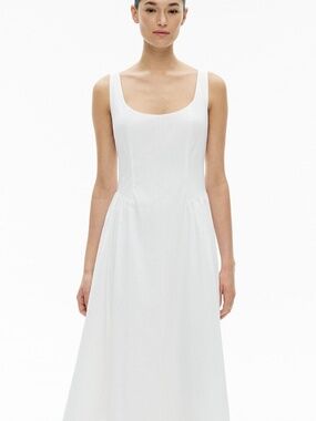 Witchery Gathered Panel Dress in white US size 4/AUS size 8 NWOT